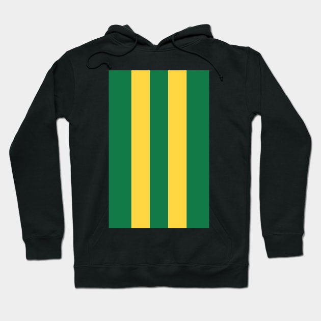 West Brom Retro 1978 Green and Yellow Away Striped Hoodie by Culture-Factory